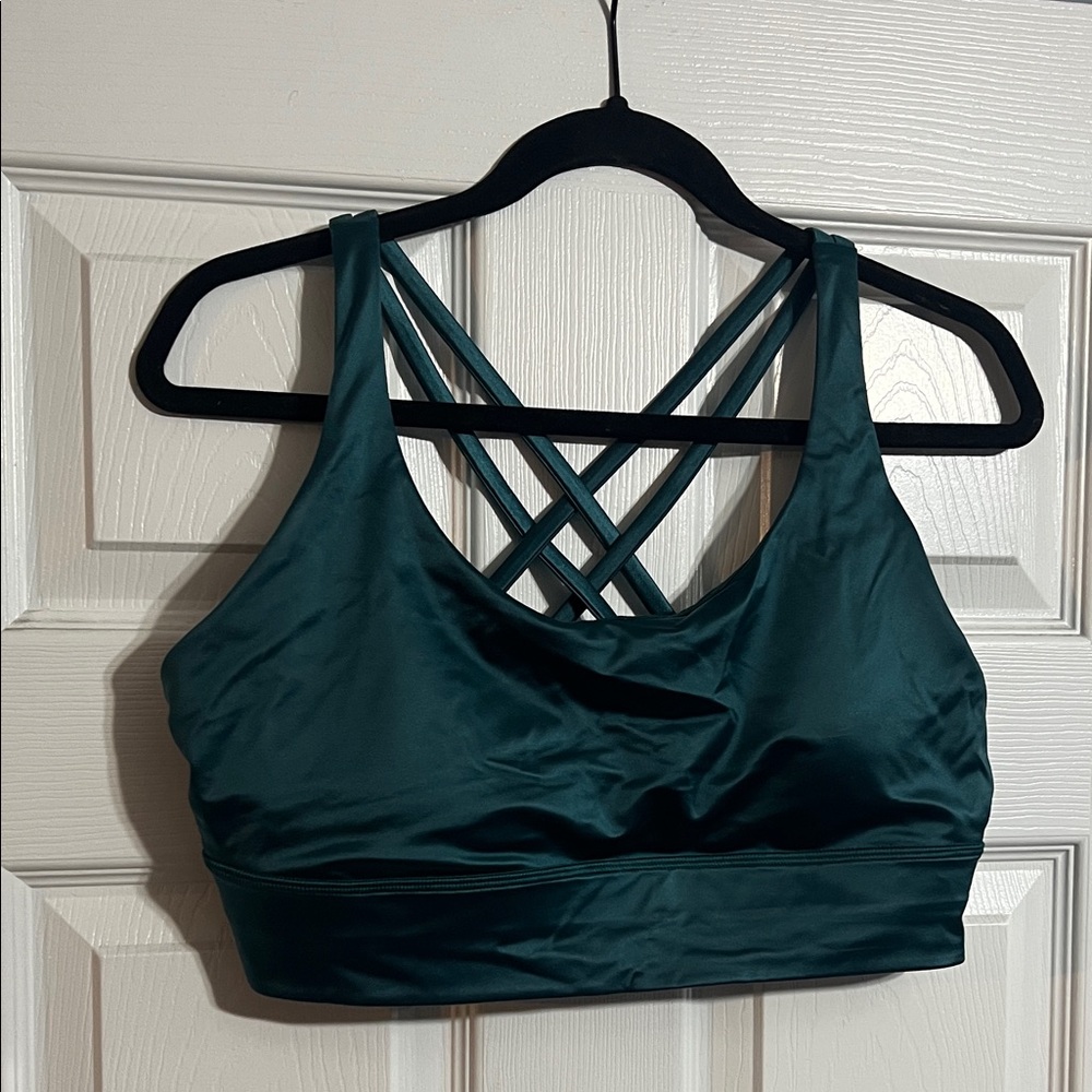Lululemon Athletica Deep Green Strappy Sports Bra - 14